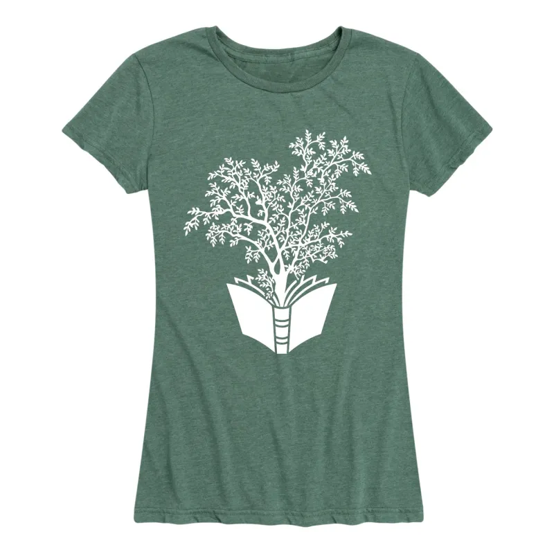 Instant Message - Tree Book - Women's Short Sleeve Graphic T-shirt sold by Zulily