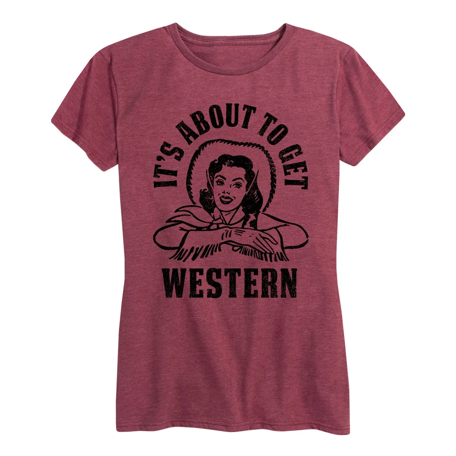 Instant Message - It's About to Get Western - Women's Short Sleeve Graphic T-shirt sold by Zulily product image thumbnail 2