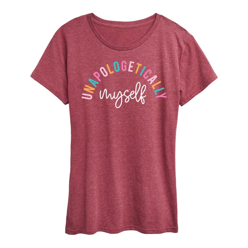 Instant Message - Unapologetically Myself - Women's Short Sleeve Graphic T-Shirt sold by Zulily