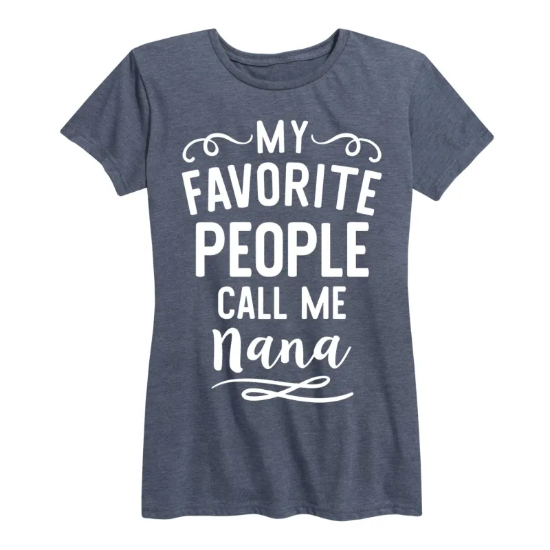 Instant Message - My Favorite People Nana - Women's Short Sleeve Graphic T-shirt sold by Zulily