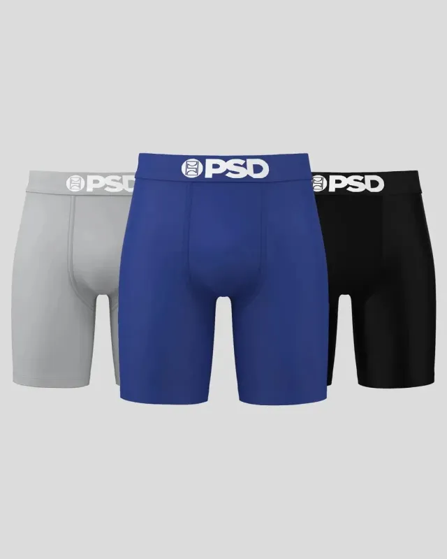 PSD Men's Boxer Briefs Solids 3 Pack, 7 Inch Inseam sold by Zulily