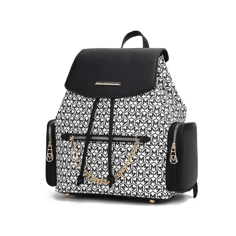 MKF Collection Issah Monogram Backpack – Full-Size Vegan Leather Travel & Everyday Bag by Mia K sold by Zulily
