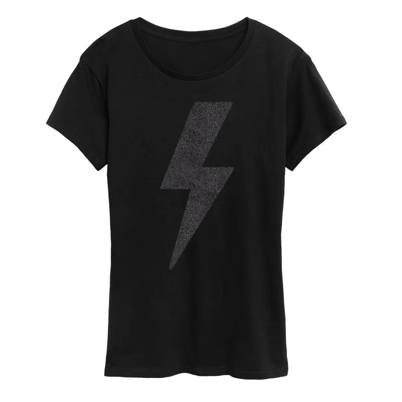Instant Message - Lightning Bolt Sparkle - Women's Short Sleeve Graphic T-Shirt sold by Zulily