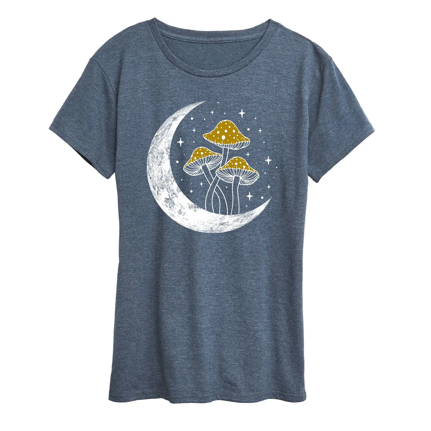 Instant Message - Crescent Moon With Mushrooms - Women's Short Sleeve Graphic T-Shirt sold by Zulily product image thumbnail 3