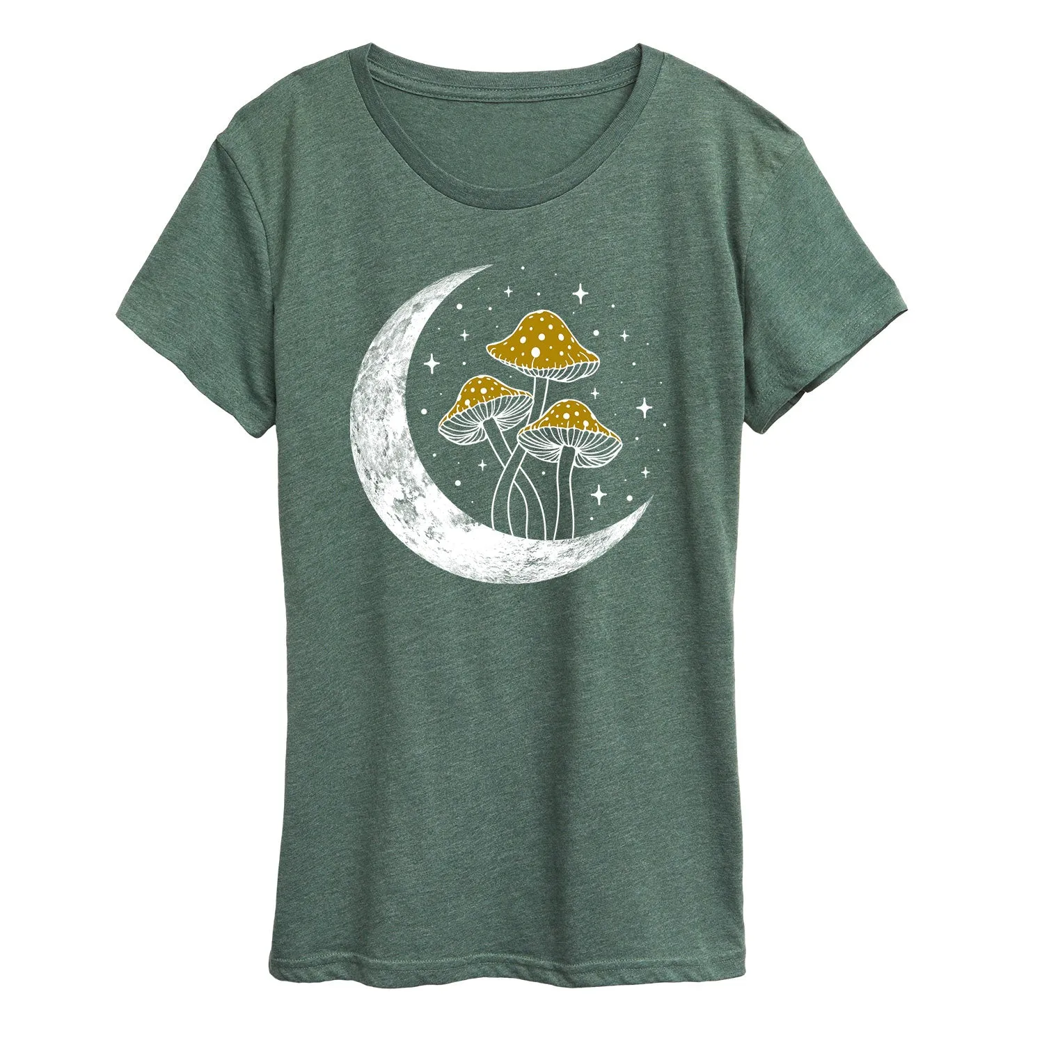 Instant Message - Crescent Moon With Mushrooms - Women's Short Sleeve Graphic T-Shirt sold by Zulily product image thumbnail 4