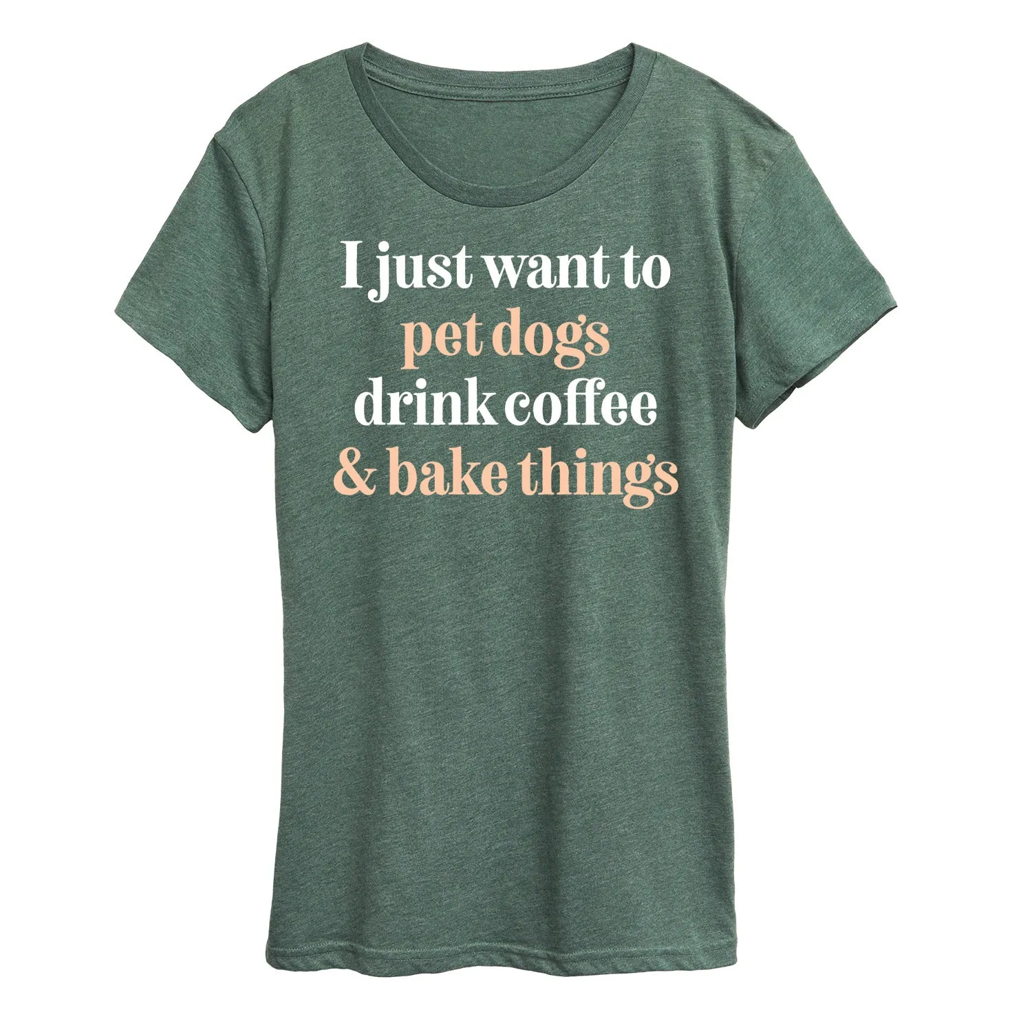 Instant Message - Pet Dogs Drink Coffee Bake - Women's Short Sleeve Graphic T-Shirt sold by Zulily product image thumbnail 2