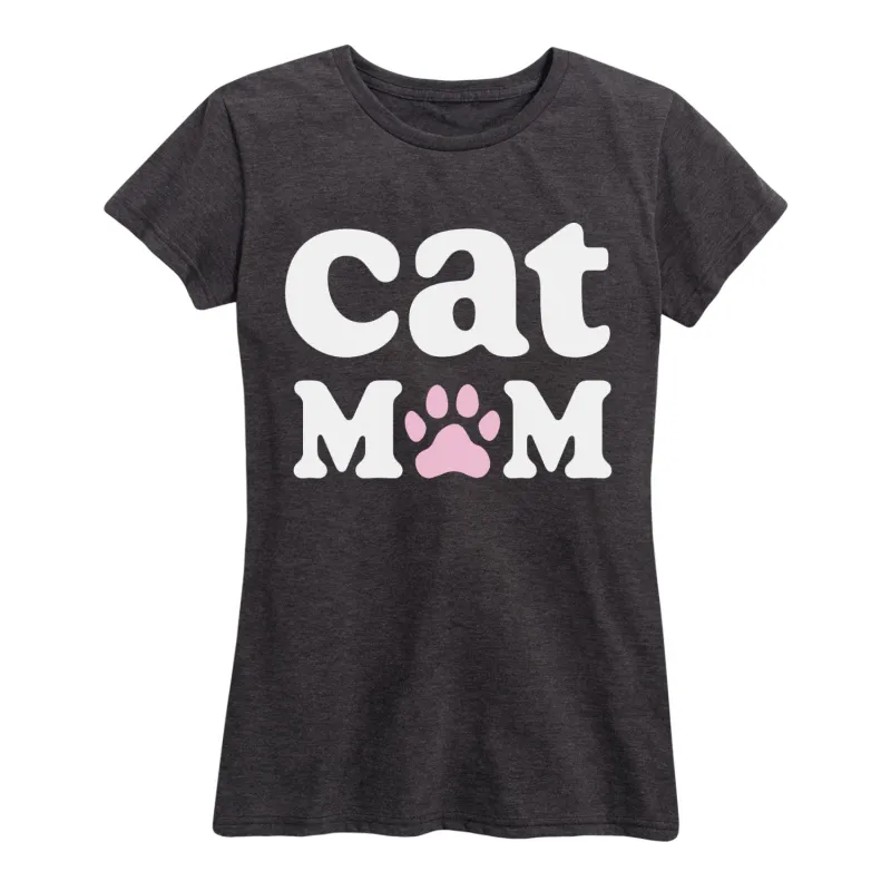 Instant Message - Cat Mom - Women's Short Sleeve Graphic T-shirt sold by Zulily