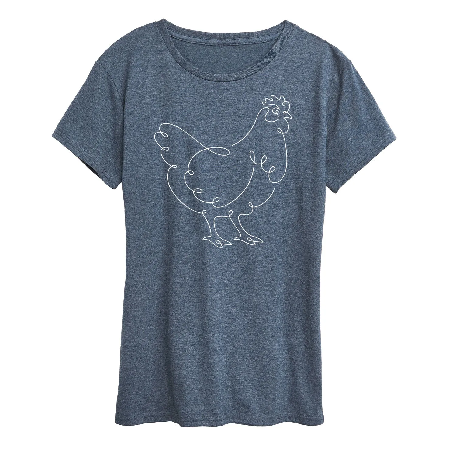 Instant Message - Chicken Continuous Line Doodle - Women's Short Sleeve Graphic T-Shirt sold by Zulily product image thumbnail 2