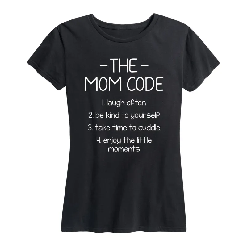 Instant Message - The Mom Code - Women's Short Sleeve Graphic T-shirt sold by Zulily
