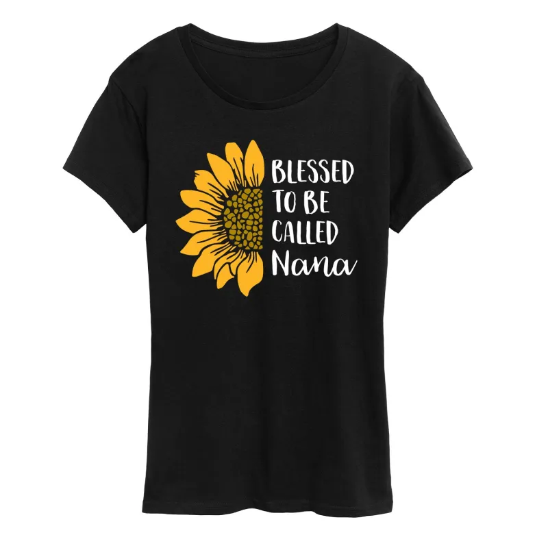 Instant Message - Blessed To Be Called Nana - Women's Short Sleeve Graphic T-Shirt sold by Zulily