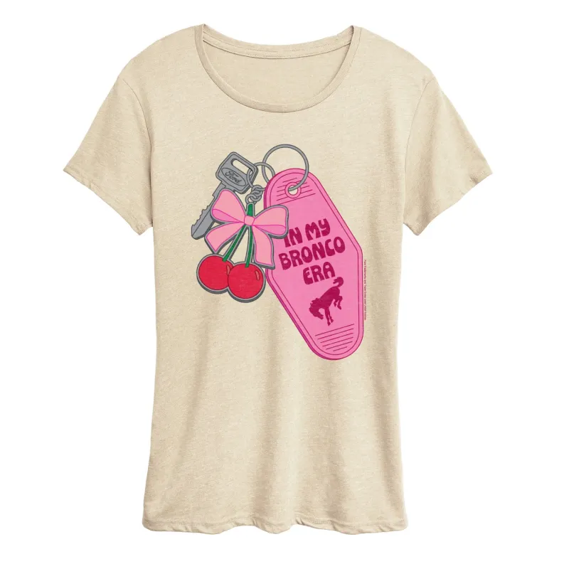 Ford - In My Bronco Era Keychains - Women's Short Sleeve Graphic T-Shirt sold by Zulily