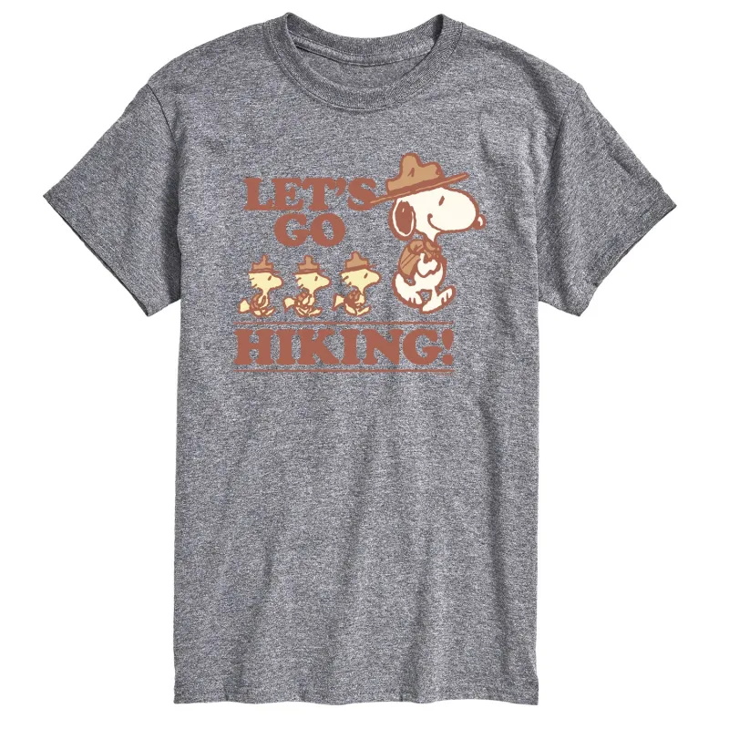 Peanuts - Lets Go Hiking - Men's Short Sleeve Graphic T-Shirt sold by Zulily