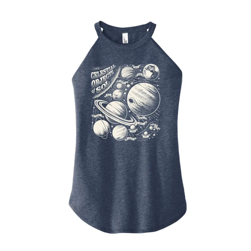 Instant Message - Celestial Objects - Outer Space - Planets - Astrology - Womens High Neck Tank sold by Zulily