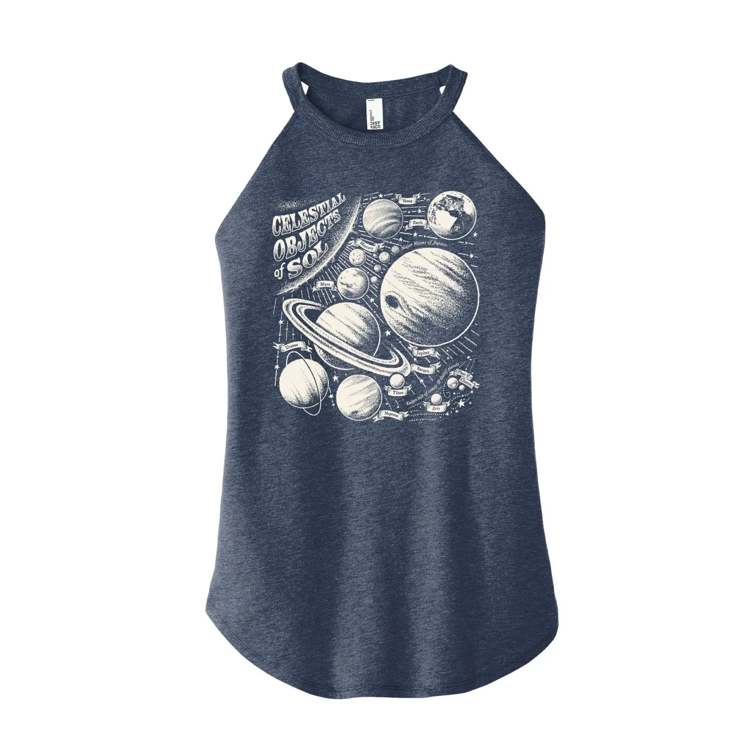 Instant Message - Celestial Objects - Outer Space - Planets - Astrology - Womens High Neck Tank sold by Zulily