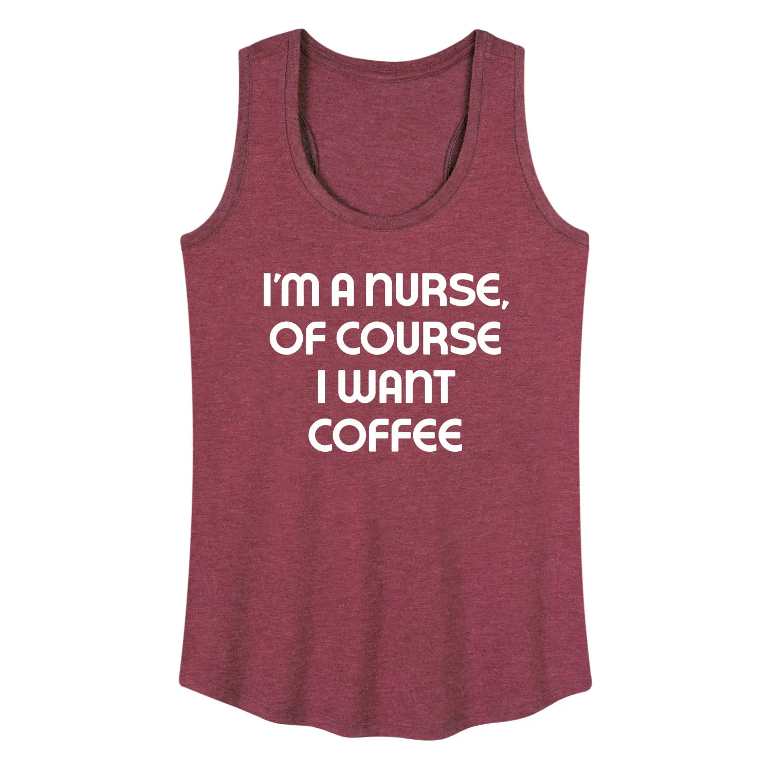 Instant Message - Nurse Of Course I Want Coffee - Women's Racerback Tank Top sold by Zulily product image thumbnail 4