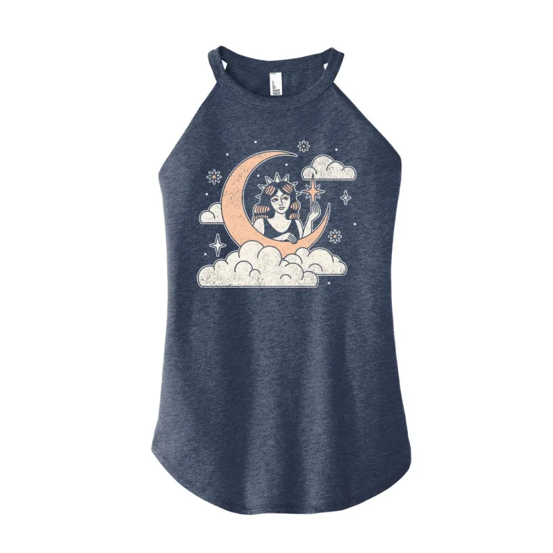 Instant Message - Celestial Moon Woman - Womens High Neck Tank sold by Zulily