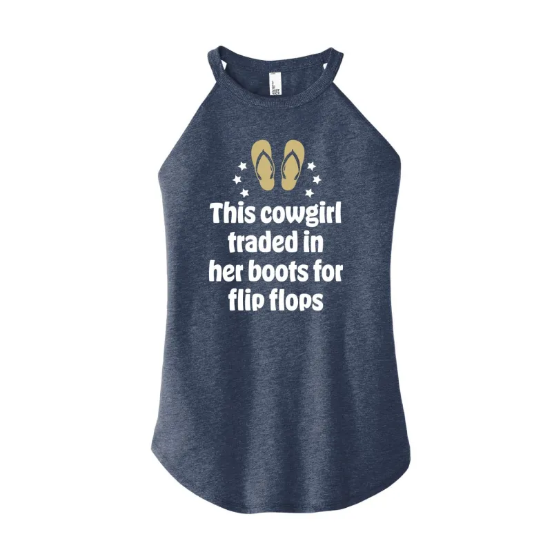 Cowgirl Boots For Flip Flops - Womens High Neck tank sold by Zulily