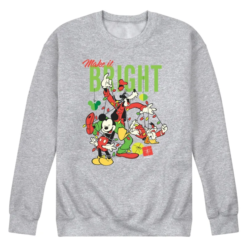 Disney - Make It Bright - Men's Crew Fleece Sweatshirt Sweatshirt sold by Zulily