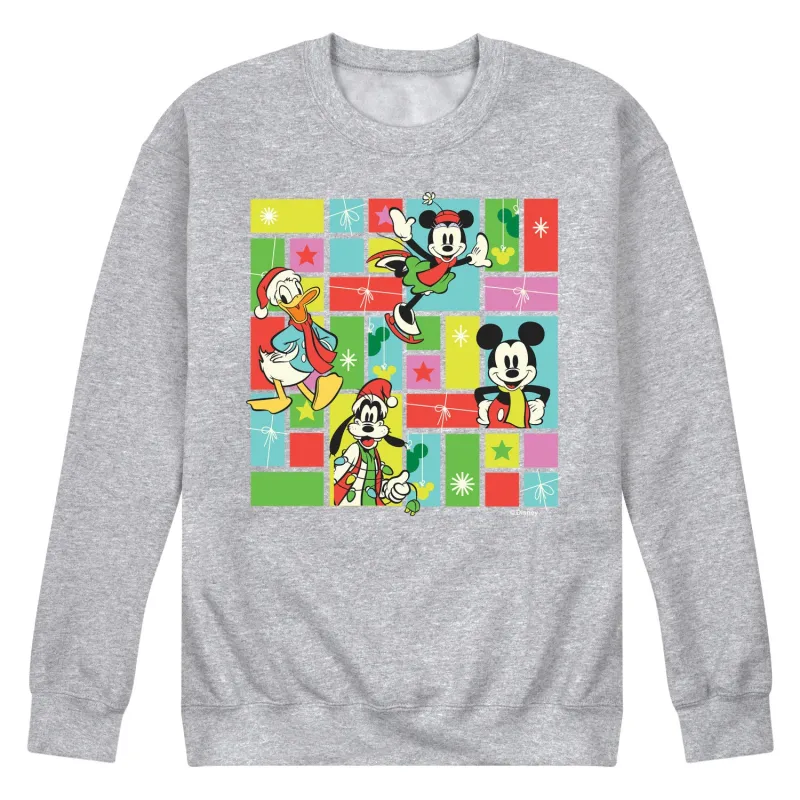 Disney - Christmas Grid - Men's Crew Fleece Sweatshirt Sweatshirt sold by Zulily
