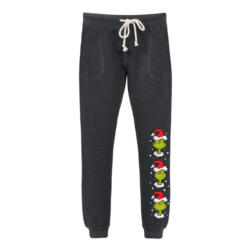 Dr. Seuss - Grinch Faces - Women's French Terry Jogger Pant sold by Zulily