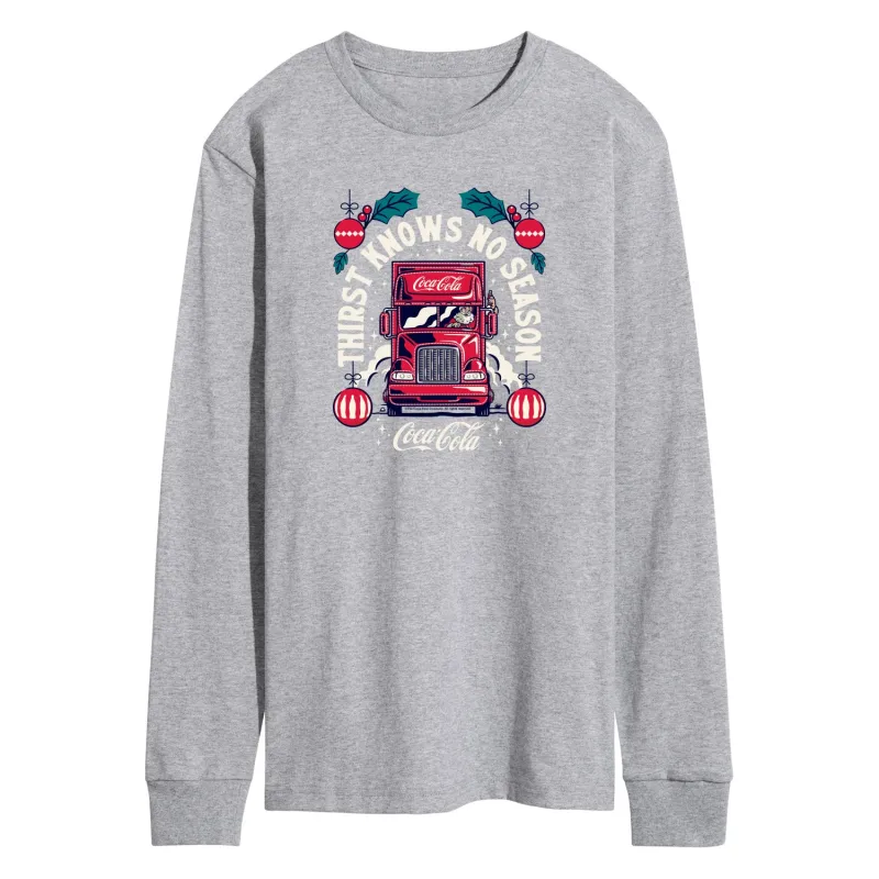 Coca-Cola - Thirst Knows No Season - Men's Long Sleeve Graphic T-shirt made by Coca-Cola