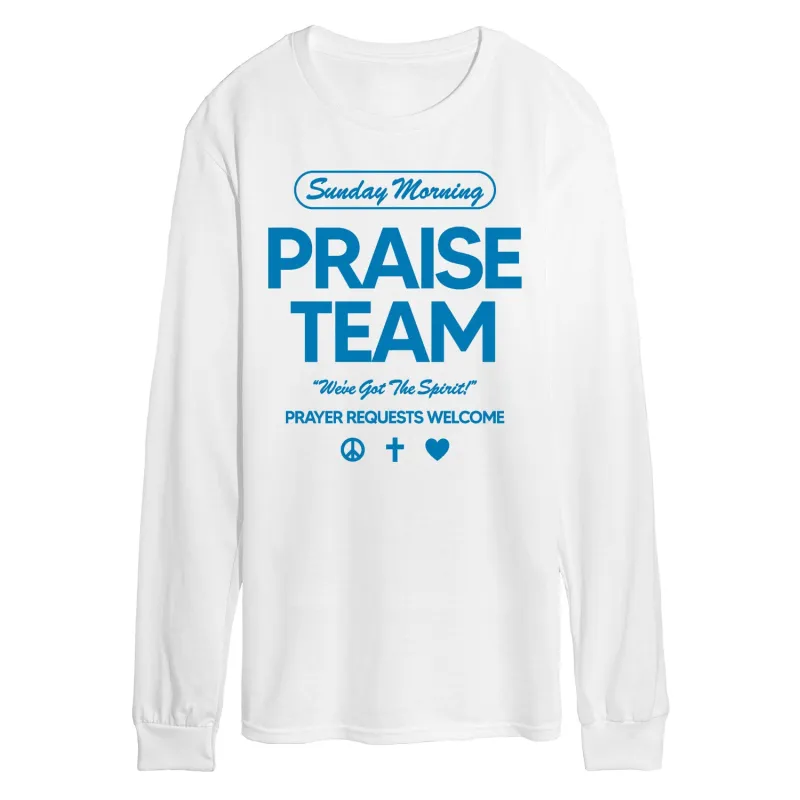 Instant Message - Sunday Morning Praise Team - Men's Long Sleeve Graphic T-Shirt sold by Zulily