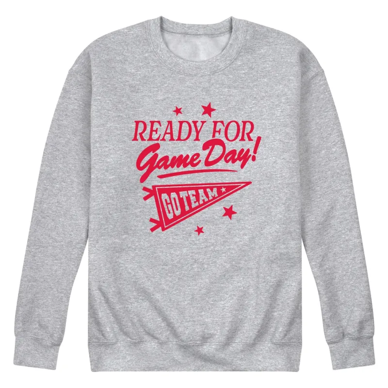 Instant Message - Ready For Gameday - Men's Long Sleeve Crew Fleece Sweatshirt sold by Zulily