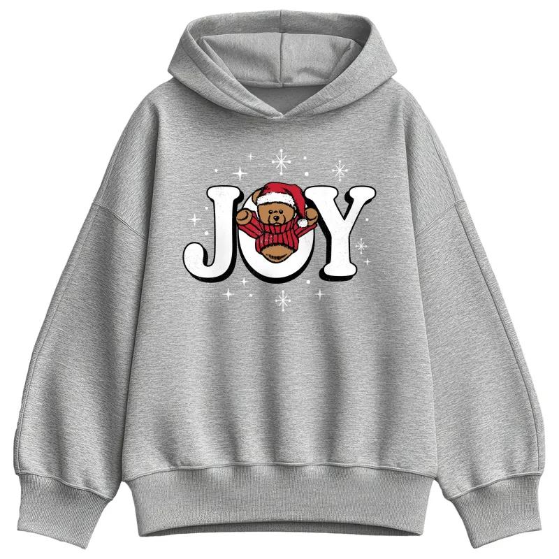 Instant Message - Joy Teddy Bear - Ladies Oversized Fleece Hoodie Sweatshirt sold by Zulily