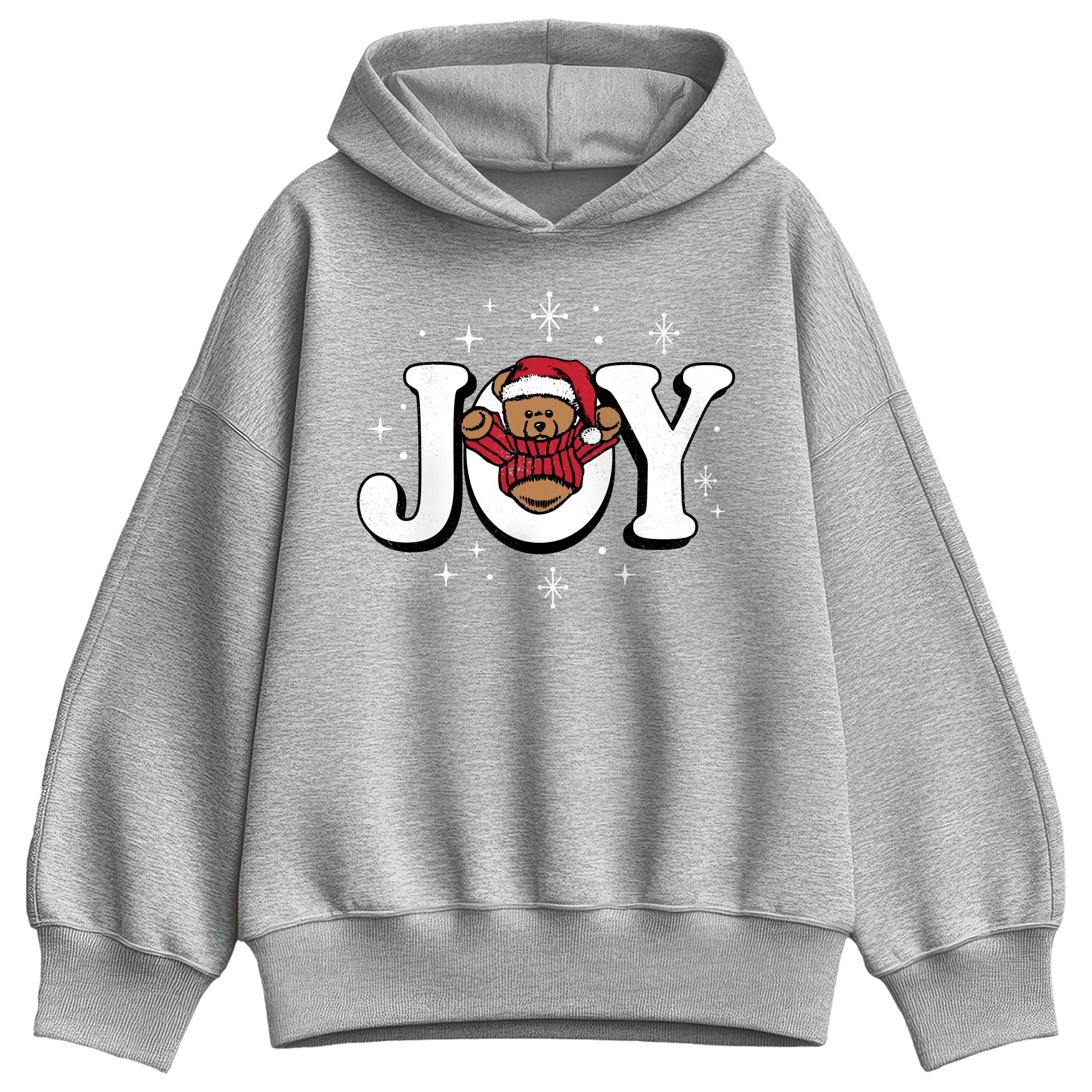 Instant Message - Joy Teddy Bear - Ladies Oversized Fleece Hoodie Sweatshirt sold by Zulily