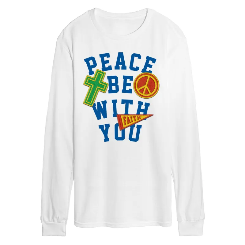 Instant Message - Peace Be With You - Men's Long Sleeve Graphic T-Shirt sold by Zulily