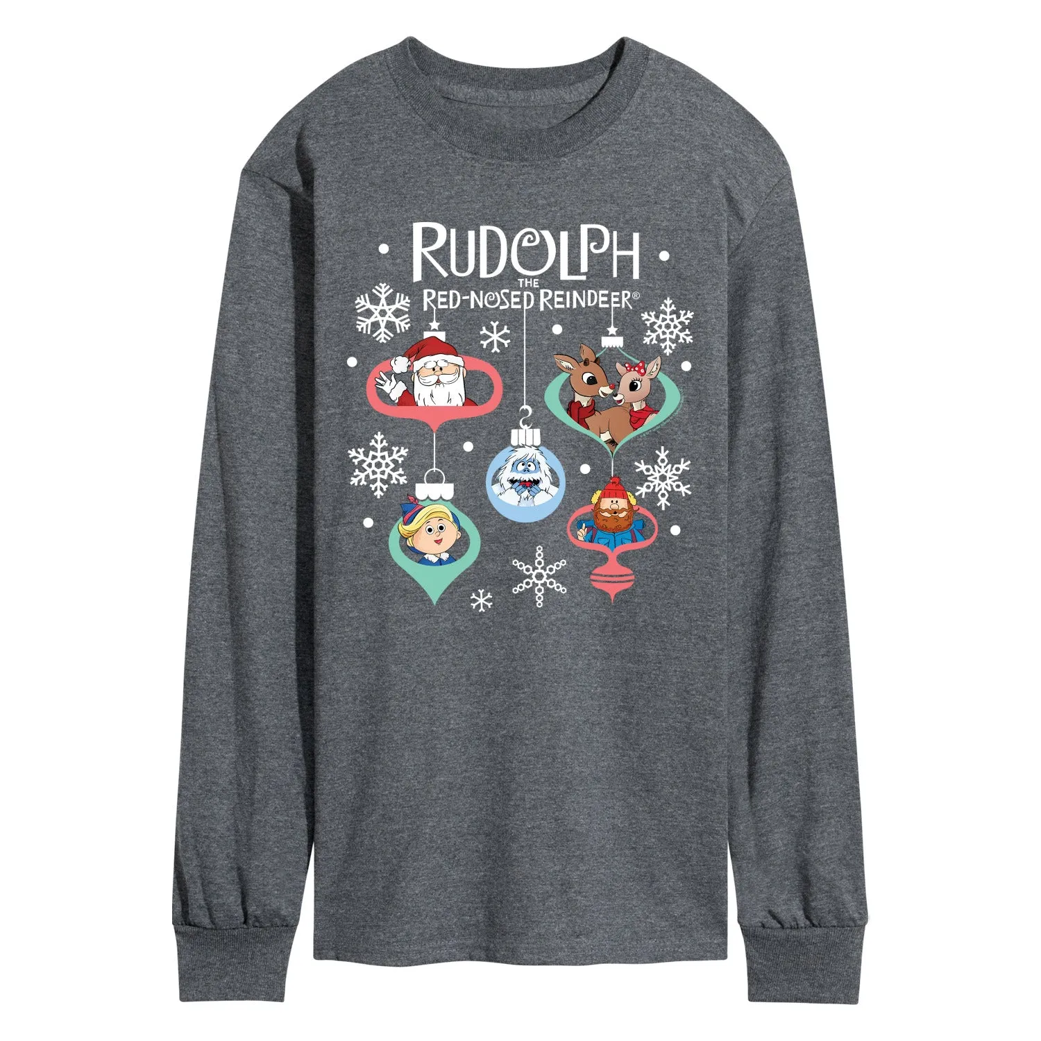 Rudolph - Rudolph Ornaments - Men's Long Sleeve Graphic T-Shirt sold by Zulily product image thumbnail 2