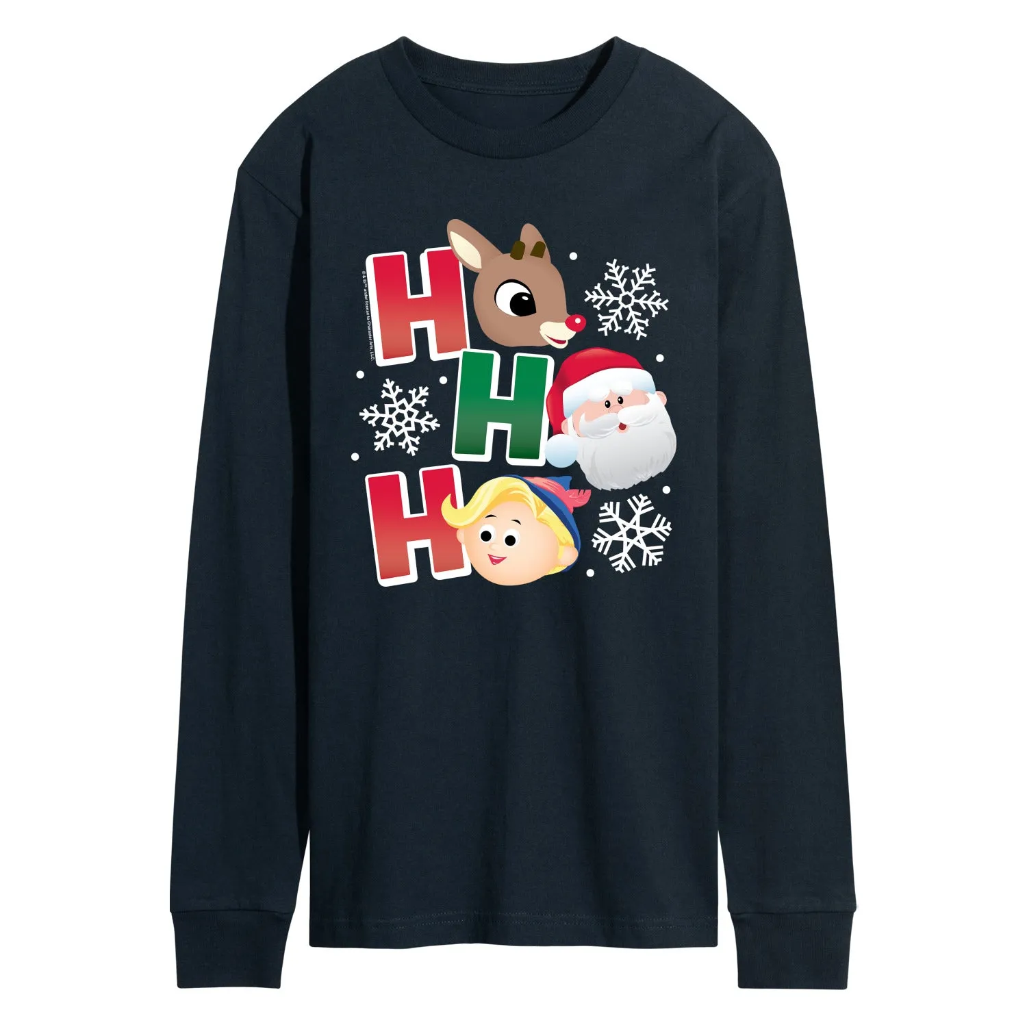 Rudolph - Rudolph Ho Ho Ho - Men's Long Sleeve Graphic T-Shirt sold by Zulily product image thumbnail 3