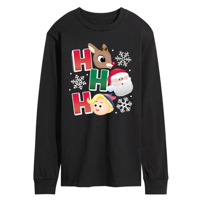 Rudolph - Rudolph Ho Ho Ho - Men's Long Sleeve Graphic T-Shirt sold by Zulily