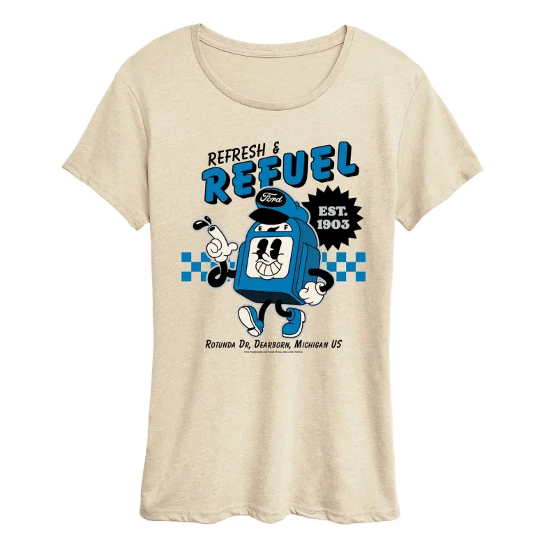 Ford - Ford Refresh Refuel - Women's Short Sleeve Graphic T-Shirt sold by Zulily
