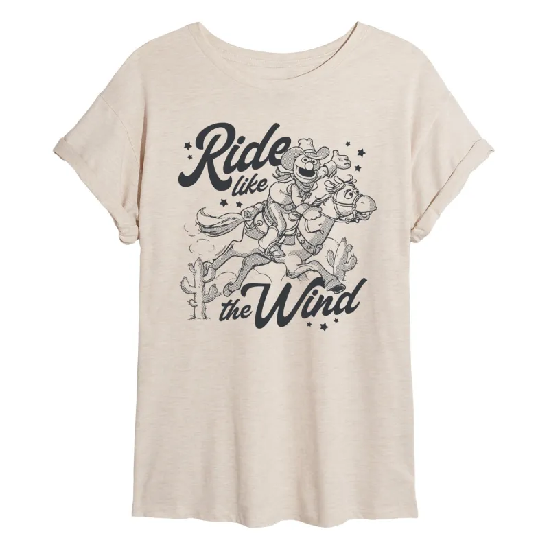 Sesame Street - Grover Ride Like The Wind - Women's Oversized Graphic T-Shirt sold by Zulily