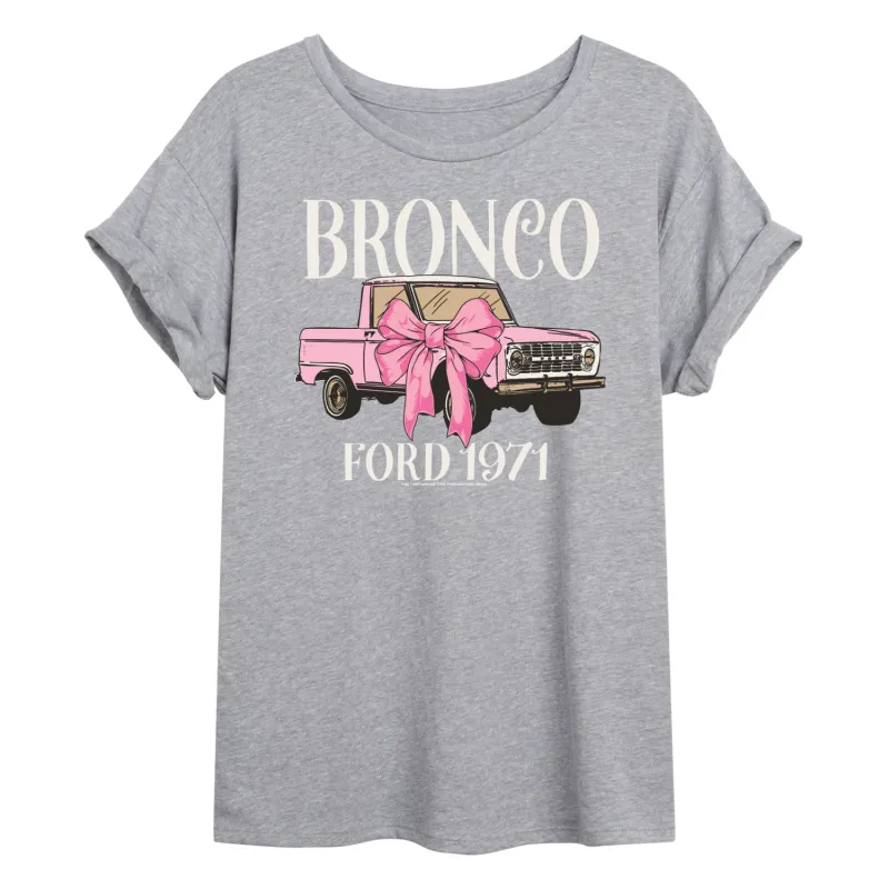 Ford - Bronco Bow - Women's Oversized Graphic T-Shirt sold by Zulily