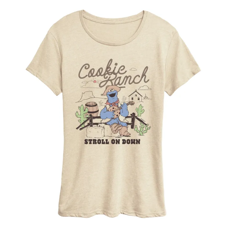 Sesame Street - Cookie Ranch - Women's Short Sleeve Graphic T-Shirt sold by Zulily