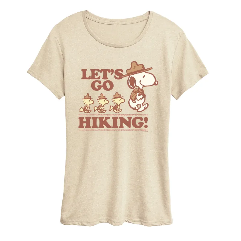 Peanuts - Lets Go Hiking - Women's Short Sleeve Graphic T-Shirt sold by Zulily