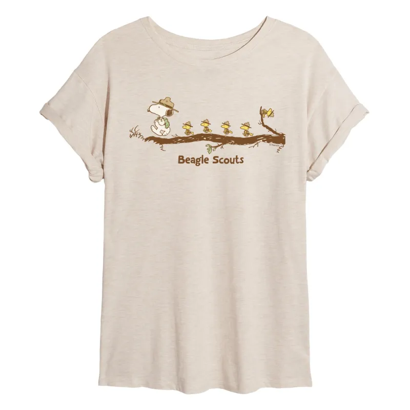 Peanuts - Beagle Scouts - Women's Oversized Graphic T-Shirt sold by Zulily
