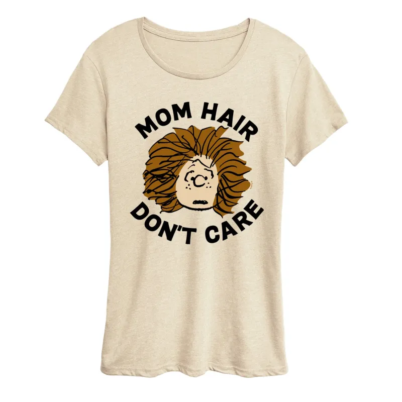 Peanuts - Mom Hair Dont Care - Women's Short Sleeve Graphic T-Shirt sold by Zulily