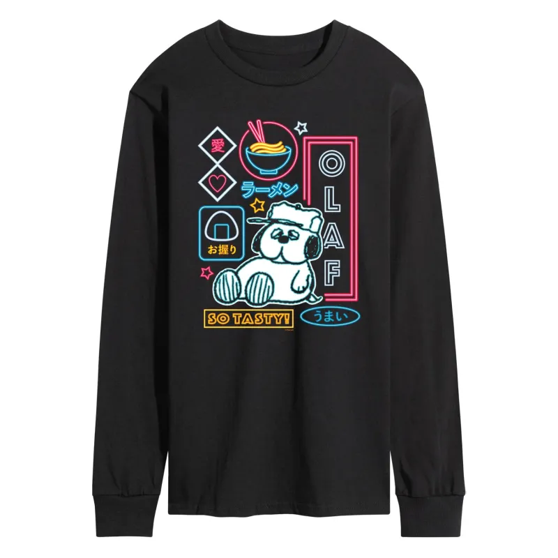 Peanuts - Neon Olaf - Men's Long Sleeve Graphic T-Shirt made by Peanuts