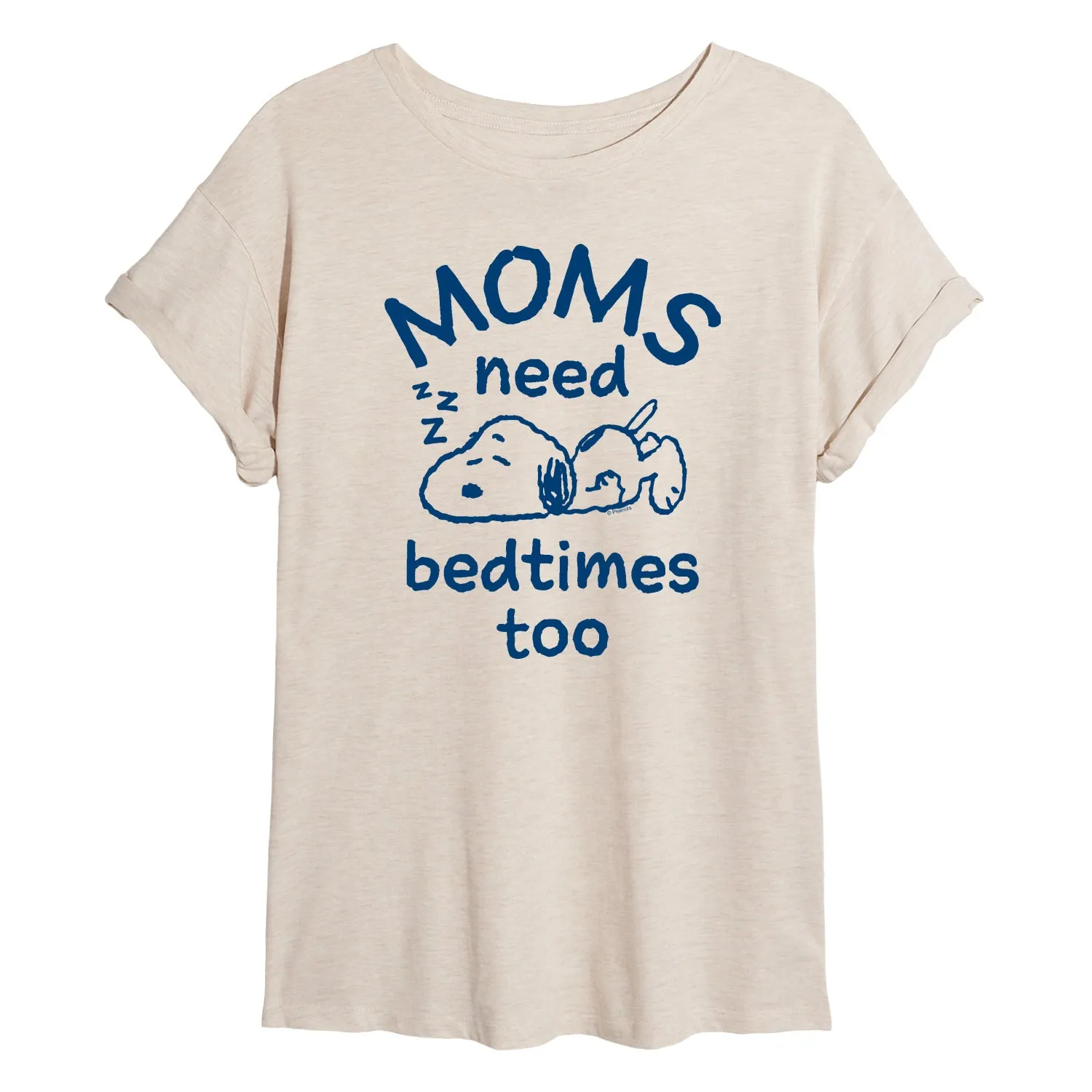 Peanuts - Moms Need Bedtimes Too Snoopy - Women's Oversized Graphic T-Shirt sold by Zulily