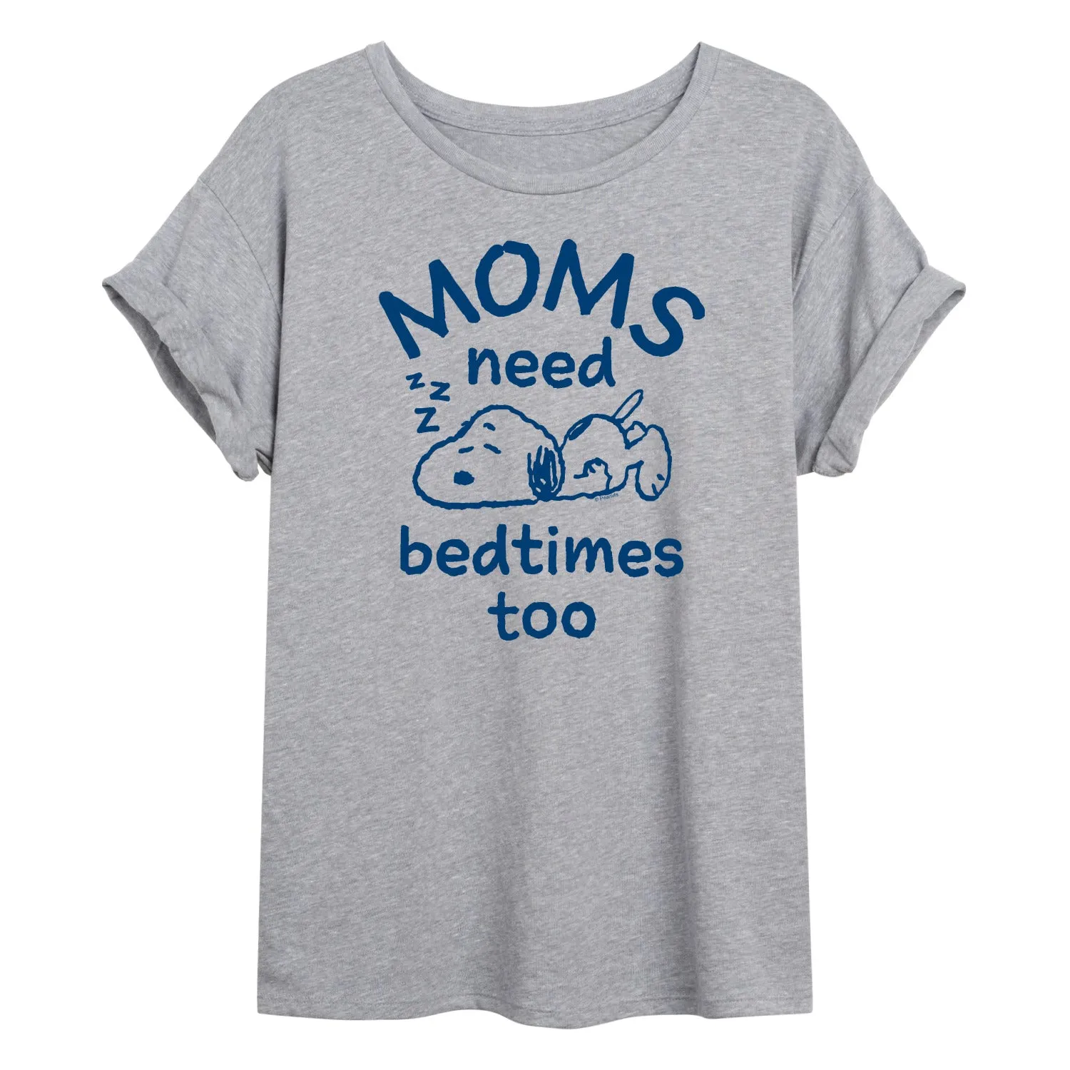 Peanuts - Moms Need Bedtimes Too Snoopy - Women's Oversized Graphic T-Shirt sold by Zulily product image thumbnail 2
