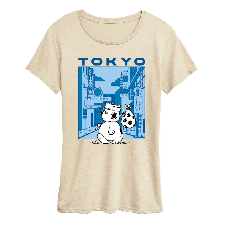 Peanuts - Olaf Tokyo Street - Women's Short Sleeve Graphic T-Shirt made by Peanuts