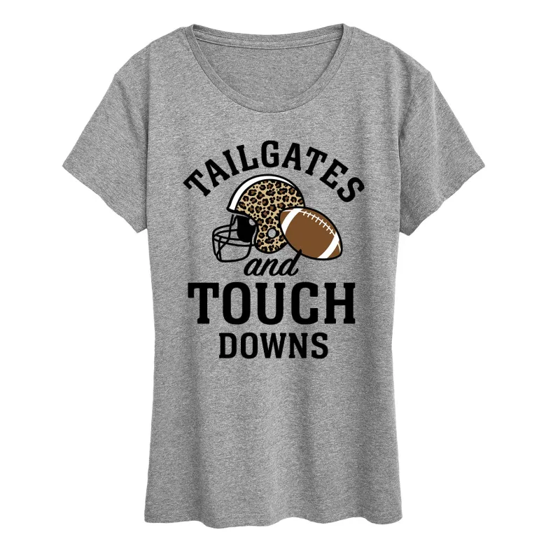 Instant Message - Tailgates Touchdowns - Women's Short Sleeve Graphic T-Shirt sold by Zulily