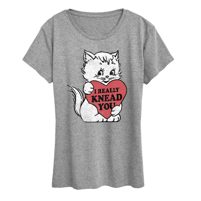 Instant Message - Vintage Valentine Cat - Women's Short Sleeve Graphic T-Shirt sold by Zulily