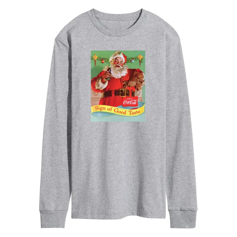 Coca-Cola - Sign of Good Taste - Men's Long Sleeve Graphic T-shirt sold by Zulily
