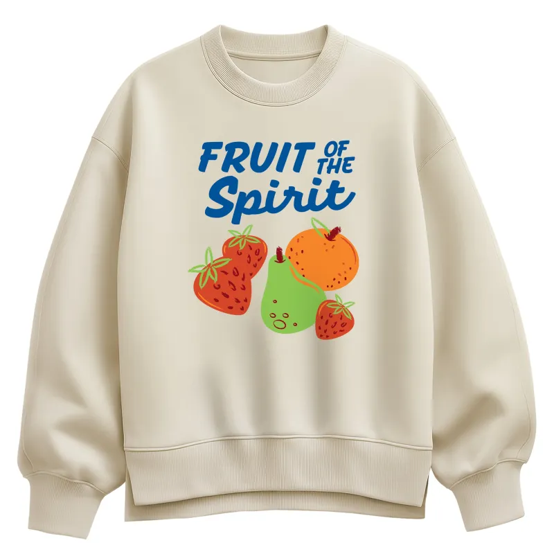 Instant Message - Fruit Of The Spirit - Ladies Fleece Oversized Crew Sweatshirt sold by Zulily