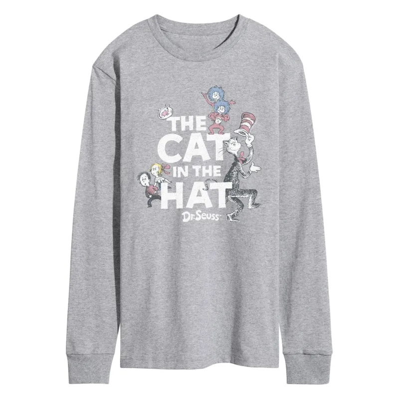 The Cat in the Hat - Cat & Friends Tonal - Men's Long Sleeve Graphic T-Shirt sold by Zulily