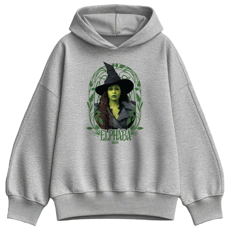 Wicked - Noveau Frame Elphaba - Ladies Oversized Fleece Hoodie Sweatshirt sold by Zulily